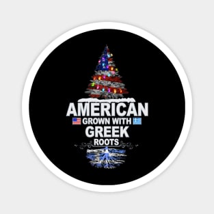 Christmas Tree  American Grown With Greek Roots - Gift for Greek From Greece Magnet